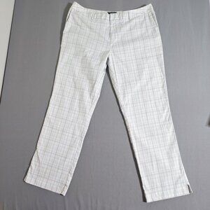 Under Armour Golf Pants men's 40X32 white grey check active wear polyester pants
